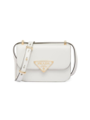 Prada Women's Emblème Leather Bag In White