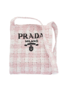 Prada Women's Crochet Crossbody Bag In Pink