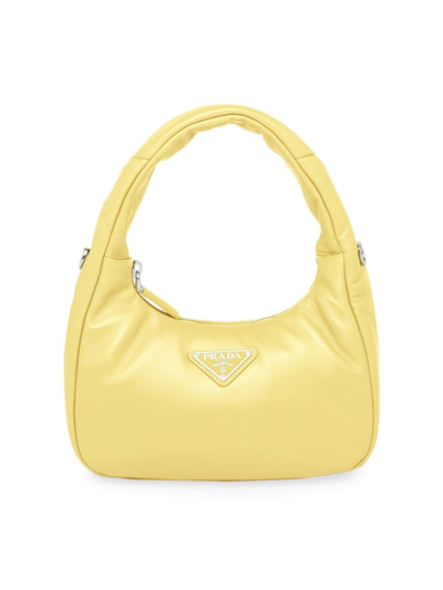 Prada Soft Padded Nappa Leather Mini-bag In F0322 Cedro