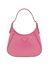 Prada Leather Shoulder Bag In Pink