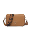 Prada Women's Leather Shoulder Bag In Brown