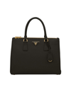 Prada Women's Large Galleria Saffiano Leather Bag In Black