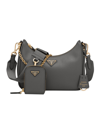 Prada Women's Re-edition 2005 Saffiano Leather Bag In Grey