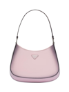 Prada Cleo Brushed Leather Shoulder Bag In Pink