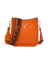 Prada Women's Leather Mini Shoulder Bag In Orange