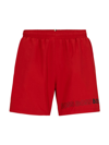 Hugo Boss Swim Shorts With Repeat Logos In Red