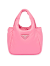 Prada Soft Padded Re-nylon Mini-bag In Pink