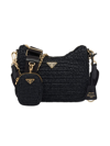 Prada Women's Re-edition 2005 Raffia Bag In Black