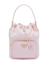Prada Women's Duet Re-nylon Bucket Shoulder Bag In Pink