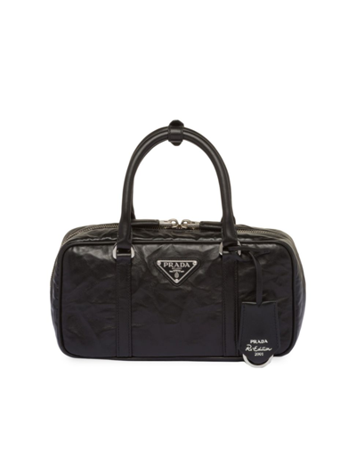 ショルダーバッグ・ポシェット PRADA | Runway small Antique nappa leather top handle bag Prada Small Antique Nappa Leather Top Handle Bag - Slate