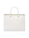 Prada Large Saffiano Leather Handbag In White