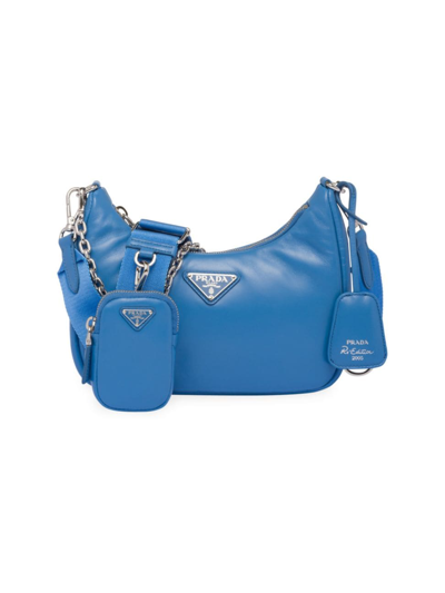 Prada Re-edition Padded Shoulder Bag In Blue