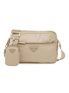 Prada Women's Re-nylon Shoulder Bag In Beige