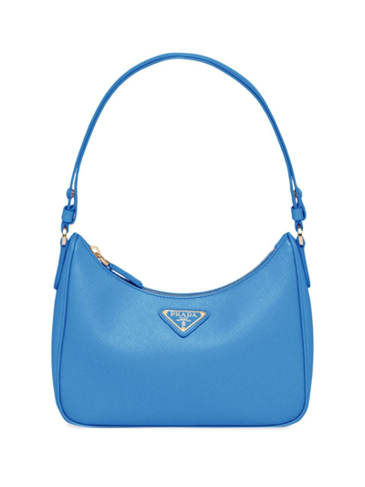 Prada Mini Saffiano Leather Shoulder Bag With Adjustable Strap