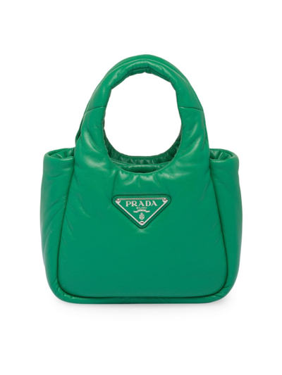 Prada Women's Small Padded Soft Nappa-leather Bag In Green