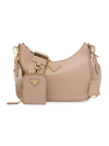 Prada Women's Re-edition 2005 Saffiano Leather Bag In Beige