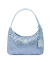 Prada Satin Mini-bag With Crystals In Celeste