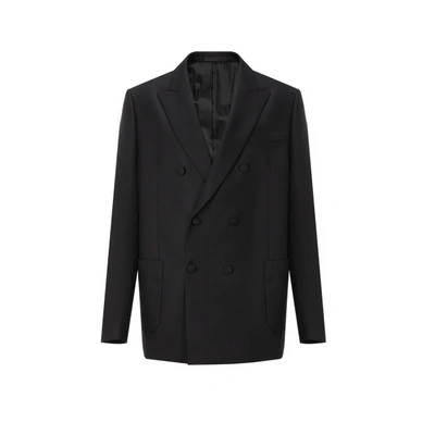 Saison 1865 Tailored Wool Jacket In Black