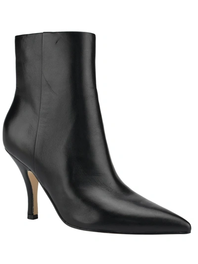 Marc Fisher Fergus Womens Leather Pointed Toe Ankle Boots In Black