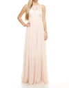Maniju Lace Lattice Maxi Dress In Blush In Pink