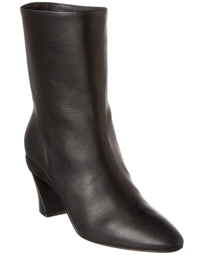 Ferragamo Leather & Suede Boot In Black