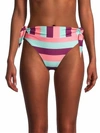 Tanya Taylor Poppy Side-tie Bikini Bottoms In Multi