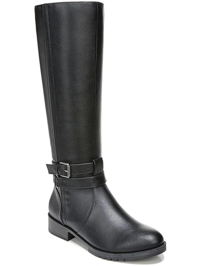 Naturalizer Garrison Womens Solid Buckle Knee-high Boots In Black