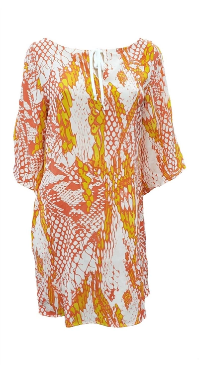 Hale Bob Women's Printed Silk Dress In Tl50 In Orange