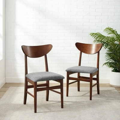 Crosley Landon 2pc Wood Dining Chairs W/upholstered Seat- 2 Chairs