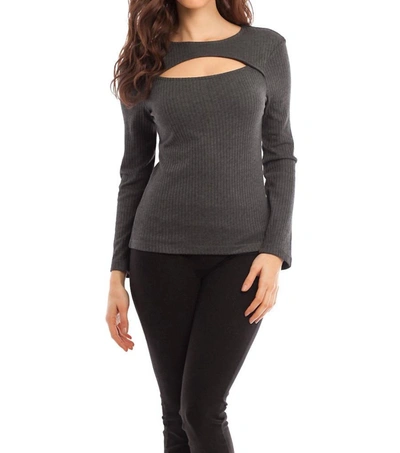 FRENCH KYSS ANNA KEYHOLE TOP IN GRAY