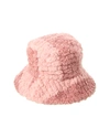Surell Accessories Textured Bucket Hat In Pink