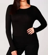 FRENCH KYSS SCOOP TOP IN BLACK