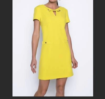 Frank Lyman Yellow Dress W Silver Hardware