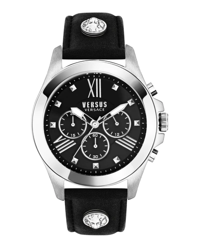 Versus Chrono Lion Strap Watch In Silver