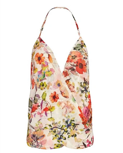 Chelsea Flower Women Flower Floral Halter Strap Tank Top In Multi