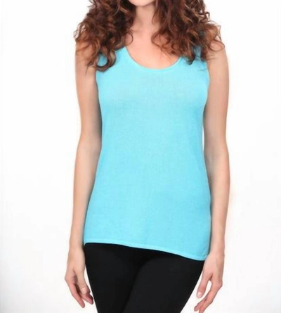 Angel Bra Friendly Tank Top In Turquoise In Blue