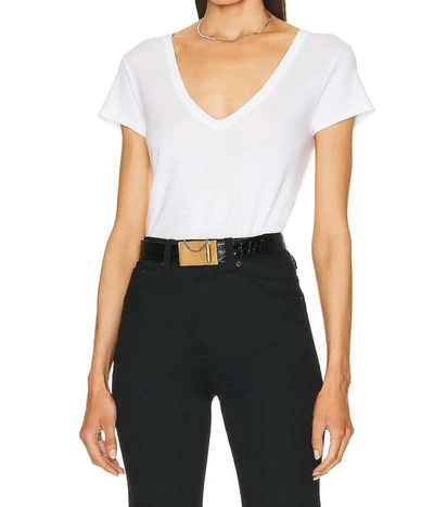 Enza Costa Perfect V Top In White