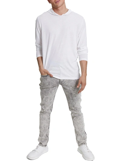 Inc Island Breeze Mens Burnout Comfy Hoodie In White