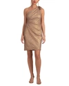 Trina Turk Etoile Dress In Foil Gold In Brown