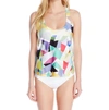 Pq Swim Catalina Racer Back Style Tank Swim Top In Multi In Multi