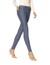 Hue Essential Denim Leggings In Stone Acid Wash In Multi