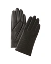 PHENIX QUILTED V CASHMERE-LINED LEATHER GLOVES