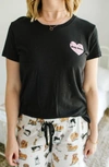 Pj Salvage Dog Mom T-shirt In Black In Black