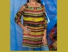 VINTAGE COLLECTION NATURE SALTILLO OPEN SHOULDER TUNIC IN MULTI