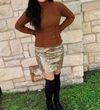 Fate Leather Skirt In Snake Print In Multi