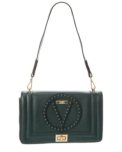 Valentino By Mario Valentino Alice Rock Leather Shoulder Bag In Green