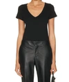 ENZA COSTA PERFECT V TEE IN BLACK