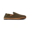 OLUKAI MEN'S HANOHANO CANVAS SHEARLING SLIPPER IN HUSK