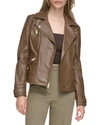 Andrew Marc Marc New York Salla Smooth Leather Coat In Brown
