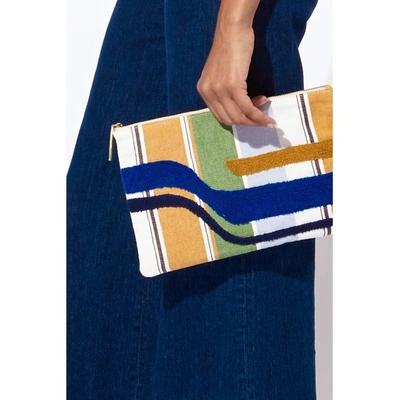 Mapoesie Pochette Adonis Merida Clutch In Bleu In Multi